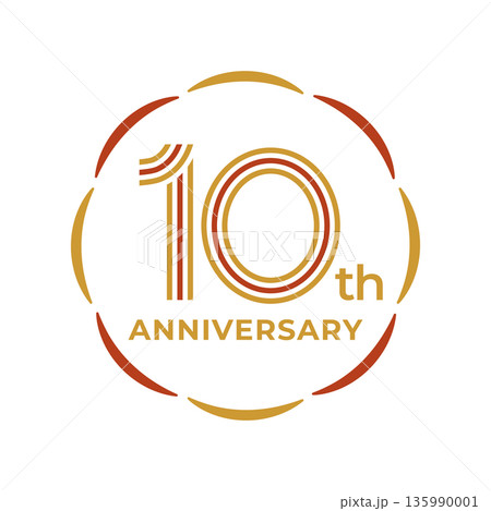 水引風　数字の和風アニバーサリー 10th 135990001