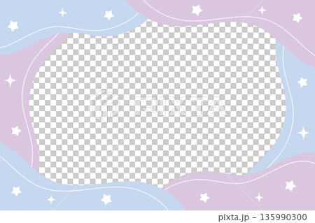 A cute fairytale frame with stars in lavender color A cute fairytale frame with stars in lavender color 135990300