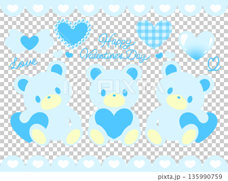 情人節熊藍色 情人節熊藍色 135990759