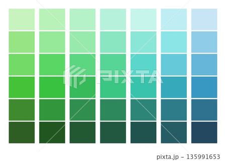緑と青の配色パレット 135991653