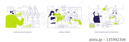 Education in agriculture isolated cartoon vector illustrations se 135992306