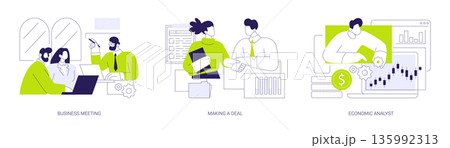 Venture funding isolated cartoon vector illustrations se 135992313