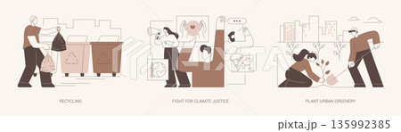 Eco activism isolated cartoon vector illustrations se 135992385