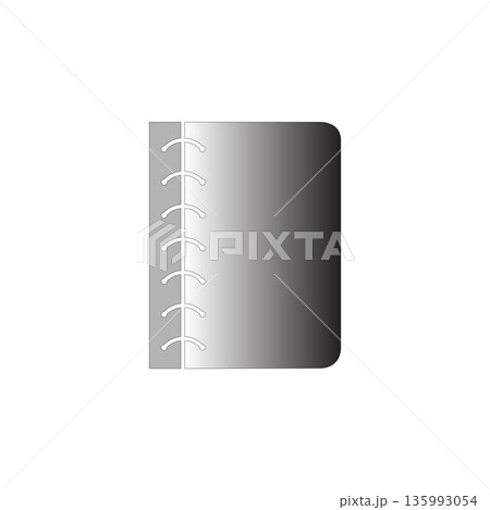 black notebook with bookmark icon 135993054