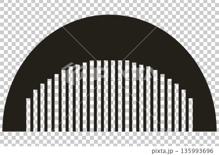 くしの黒シルエットイラスト｜ヘアケア用品を表すシンプルなアイコン素材 135993696