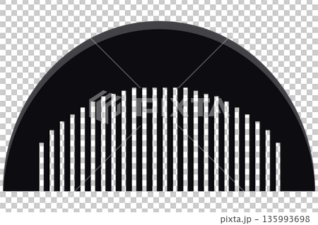 黒色の木製くしのシンプルイラスト|ミニマルなヘアケア用品素材 黒色の木製くしのシンプルイラスト|ミニマルなヘアケア用品素材 135993698