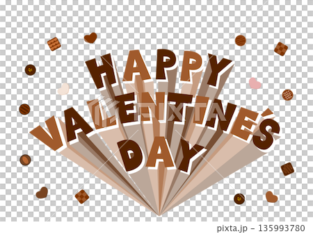 Valentine's Day pop-up letters and chocolates 135993780