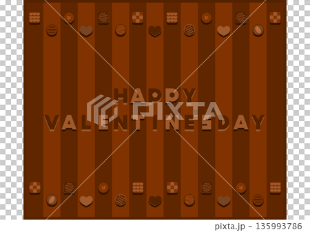 Valentine's Day banner with chocolate pattern Valentine's Day banner with chocolate pattern 135993786