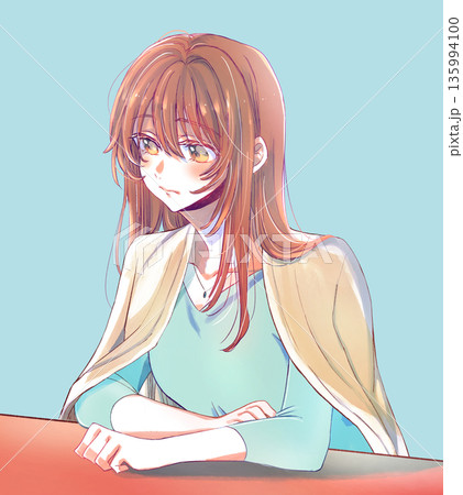 アンニュイな女性　羽織 135994100