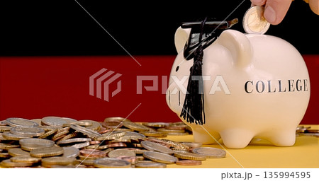 Coins And Funds For Educational Expenses, Budgeting Challenges Faced By Students With Coins And Caps 135994595