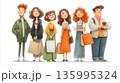 Shoppers gather for a delightful experience in a vibrant marketplace 135995324
