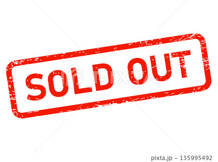 Sold out stamp, out of stock seal, shabby stamp, vector Sold out stamp, out of stock seal, shabby stamp, vector 135995492