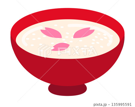 美味しい甘酒のイラスト素材2 美味しい甘酒のイラスト素材2 135995591