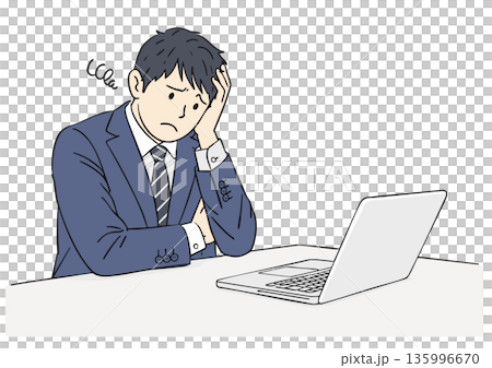 男商擔心筆記型電腦 男商擔心筆記型電腦 135996670