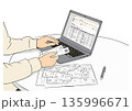 確定申告準備のためのレシートと領収書の整理 135996671