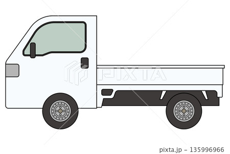 軽トラックのベクターイラスト 軽トラックのベクターイラスト 135996966