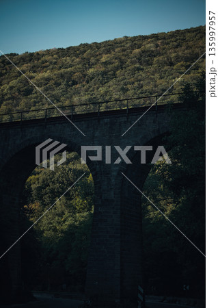 A road for summer travel on a sunny day in August 2025 135997957