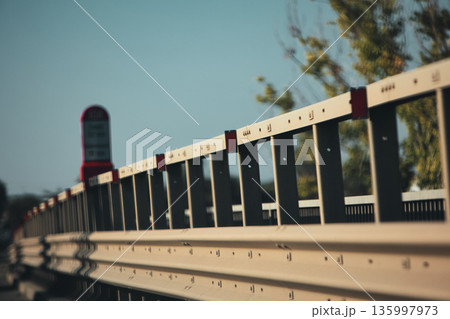 A road for summer travel on a sunny day in August 2025 135997973