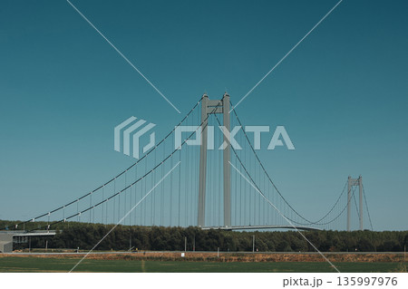 A road for summer travel on a sunny day in August 2025 135997976