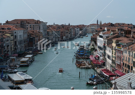 Venice Grand Canal panorama from rooftop viewpoint. Venice, Italy Venice Grand Canal panorama from rooftop viewpoint. Venice, Italy 135998578