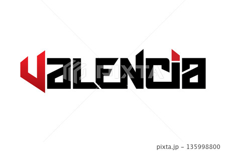 Valencia typography design vector, for t-shirt, poster and other uses Valencia typography design vector, for t-shirt, poster and other uses 135998800