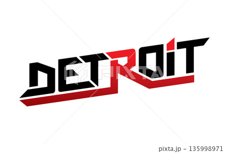 Detroit typography design vector, for t-shirt, poster and other uses 135998971