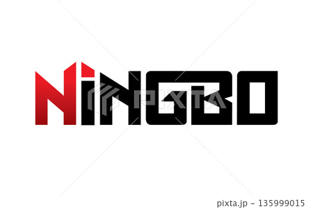 Ningbo typography design vector, for t-shirt, poster and other uses Ningbo typography design vector, for t-shirt, poster and other uses 135999015