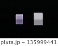 Comparison of raw e.max and zirconia. Size differences in dental materials before sintering 135999441