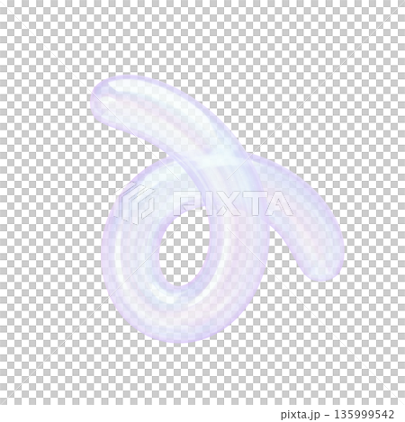 夢幻可愛透明的顫動形狀材料 3D 插圖漩渦圖案 夢幻可愛透明的顫動形狀材料 3D 插圖漩渦圖案 135999542