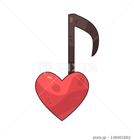 illustration of heart note illustration of heart note 136001602