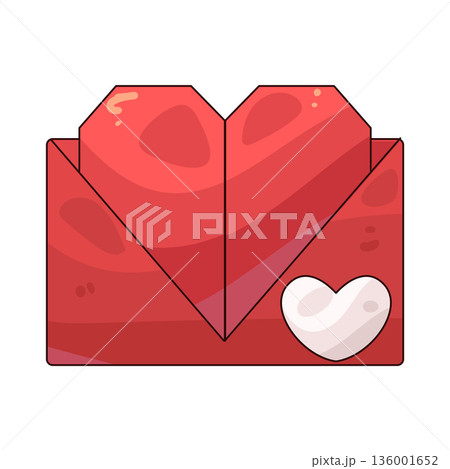 illustration of Envelope Heart illustration of Envelope Heart 136001652