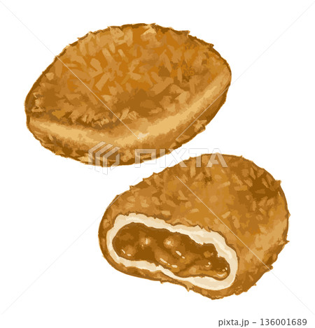 カレーパンのイラスト 136001689