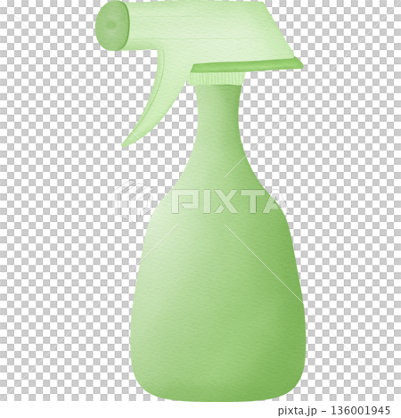 Multipurpose plastic spray bottle cartoon hand drawn transparency illustration Multipurpose plastic spray bottle cartoon hand drawn transparency illustration 136001945