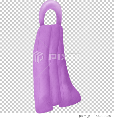 Purple purple hand towel hand drawn transparency illustration Purple purple hand towel hand drawn transparency illustration 136002080