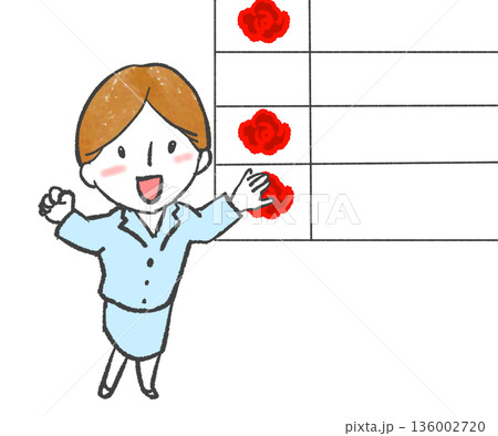 当選した候補者の名前に花をつけるイラスト 当選した候補者の名前に花をつけるイラスト 136002720