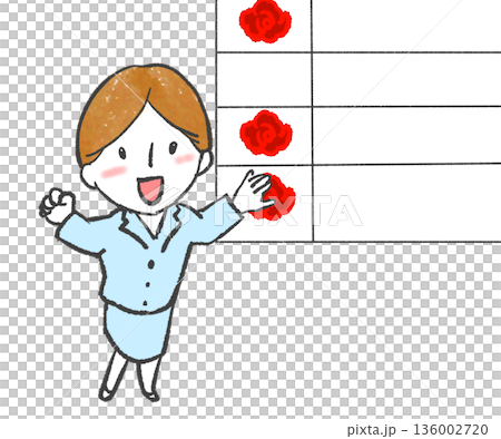 当選した候補者の名前に花をつけるイラスト 当選した候補者の名前に花をつけるイラスト 136002720