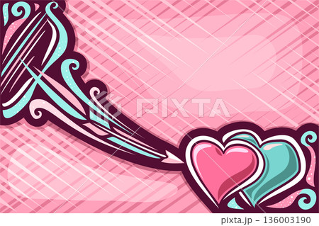 Vector greeting card for Valentine's Day 136003190