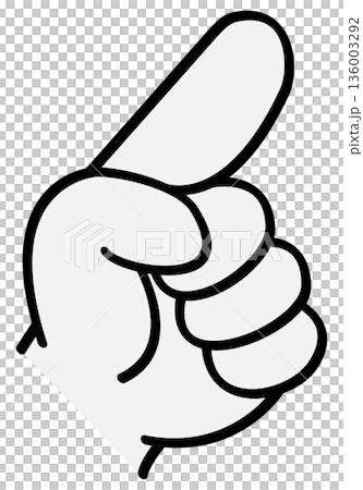 人差し指　ポイント　指 136003292