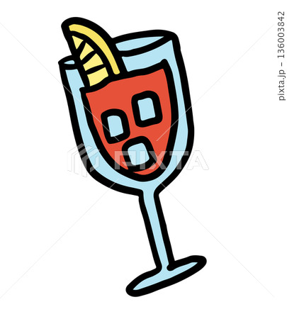 Hand drawn champagne glass illustrations for drink menu, cafe, summer break, decoration, cute patch, brooch, pin, shirt print, beach vibe, sea, sand, sun, trip, travel, vacation, happy holidays, icon Hand drawn champagne glass illustrations for drink menu, cafe, summer break, decoration, cute patch, brooch, pin, shirt print, beach vibe, sea, sand, sun, trip, travel, vacation, happy holidays, icon 136003842