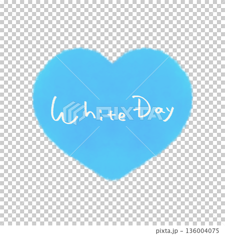 White Day lettering heart blue 136004075