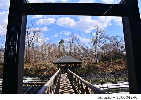 大王わさび農場の大王開運窟に繋がる幸いのかけ橋 大王わさび農場の大王開運窟に繋がる幸いのかけ橋 136004240