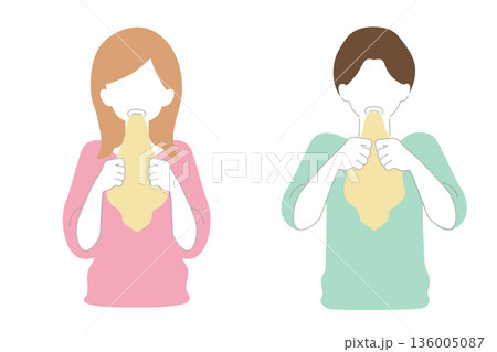 ハンカチを噛む女性　男性 136005087