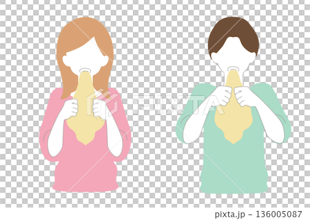 ハンカチを噛む女性　男性 136005087