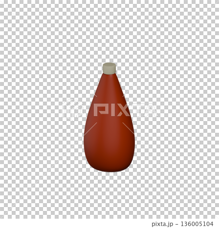3D illustration of ketchup in a container 3D illustration of ketchup in a container 136005104