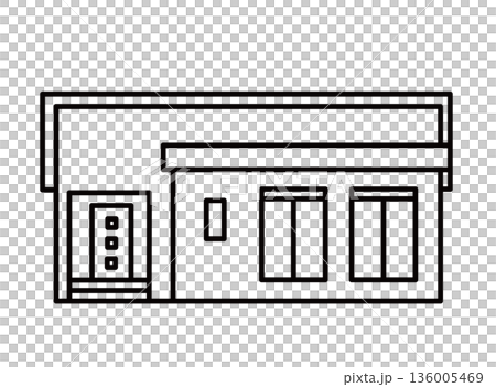 單層獨立式住宅③_線描圖 136005469