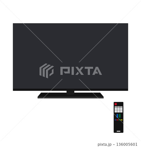 シンプルなテレビのイラスト シンプルなテレビのイラスト 136005601