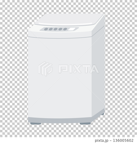 シンプルな縦型洗濯機のイラスト 136005602