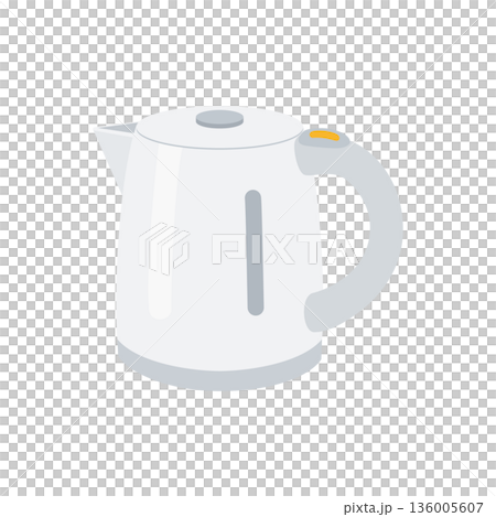 シンプルな電気ケトルのイラスト シンプルな電気ケトルのイラスト 136005607