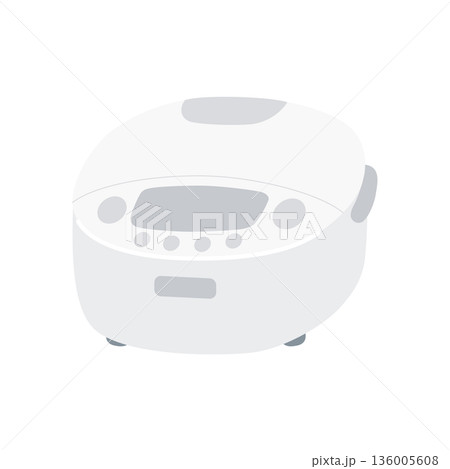 シンプルな炊飯器のイラスト 136005608