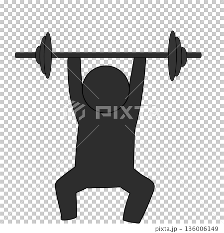 Weightlifting pictogram Weightlifting pictogram 136006149